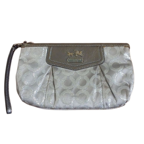 Coach Silver and Gray Clutch Wristlet - Picture 6 of 6